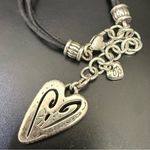 Brighton Retired Brazilian Multi Cord Triple Heart Pendant Necklace Photo 6