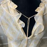 Intermix ‎ MARIBELLE Paisley silk tank yellow floral small Photo 5