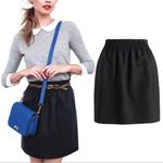J.Crew  | Black Linen Paper Bag Skirt size 4 NEW Photo 1