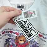 Teddy Bear Shirt 90s Heart TShirt Lucy Rigg Art Grandma T Shirt Romantic Med NWT White Photo 3