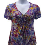 Daisy Fuentes Twisted Blouse Purple Medium Photo 0
