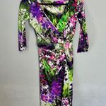 Chiara Boni Le Petite Robe 3/4-Sleeve Ruched Floral Cocktail Dress 42 Photo 0