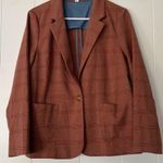 J.Jill  Mendocino Plaid Auburn Blazer Jacket Q3 Photo 0