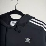 Adidas  Black Hoodie with White Accents Photo 2