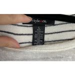 Style Co Womens Large Sheer Embellished Stripe Top Blouse Artsy Going Out Goth Photo 5