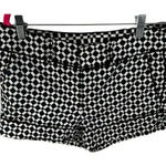 Club Monaco  Women's Cotton Black & White Geometric Pattern Shorts Size 4 Photo 0