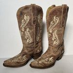 Corral  Made Mexico Boots ( Size 7 M ) Embroidery Cowgirl Photo 0