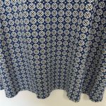 Max Studio  Retro Euro A-Line Skirt Blue Black White Geometric Pattern Small Photo 6