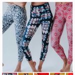Oiselle  Rear Window Print Spandos Cropped Ankle Leggings Running Athletic M Photo 2