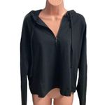 COMO BLU WOMEN’s (Juniors) Hooded Cropped Sweatshirt Size TTG/XXL New With Tags Black Photo 0