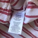 Beach Lunch Lounge Red White Striped Button Down Shirt with Pocket Women's Small Photo 8