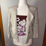 Helmut Lang  linen blend blazer beige gray taupe women's size 2‎ Photo 1