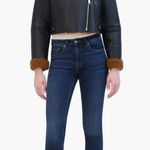 Rebecca Minkoff Faux Shearling Vegan Leather Moto Jacket, Black/Brown, Large NWT Photo 15