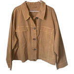 Ava & Viv  Khaki Cropped Chore Jacket Sz 3X Photo 0