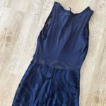 Windsor Womens Blue Maxi Sheer Lace Dress - S Photo 4