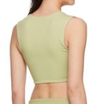 Danielle Guizio Green Celestial Square Neck Tight Tank Top Photo 1