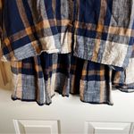 Free People  Plaid Flannel High‎ Low Top with Pleated Back Size XS Boho Flowy Photo 9