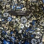 Lucky Brand Medium Flutter Sleeve Ruffle Collar Poet Floral Shirt Photo 3