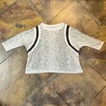 Bucket List Animal Print Leopard Print Striped Sweatshirt Medium Gray Photo 2