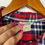 Duluth Trading Co Womens Free Swingin’ Flannel Button Down Shirt Size Xlarge Red Photo 3