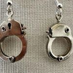 Silver tone Handcuff Dangle Earrings Photo 0