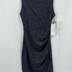 Treasure & Bond  Ruched Side Tank Dress in Navy Night Heather Photo 2
