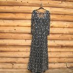 Mac Duggal NWT 12360 Illusion Long Sleeve A Line Gown Black 2 Photo 4