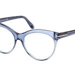 Tom Ford  Eyeglasses FT5827-B 090 Shiny Transparent Blue 55mm Photo 0