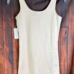 A'nue Thin Strap Tank Top Stretchy Pearl Women's Size Small Made in USA NWT Photo 1