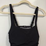 Athleta  Black Ruching Sliming One Piece Swimsuit Size Small Photo 1
