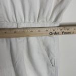 BLANKNYC Romper Womens Medium Off White Denim Short Sleeve Button Front Pockets Photo 7