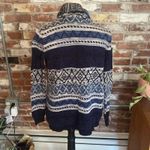 Forever 21 Blue an White Striped Pattern Open Cardigan Size S Photo 3