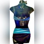 NWOT High Waisted Women's Halter Tie Back, Two Piece Tummy Control Swim Suit Size XL Photo 5