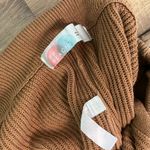 Free People  Beach Wide Leg Crop Tan Ribbed Sweater Knit Pants  Size XL  Photo 6