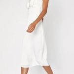 NWT Lulus truly mesmerizing white sleeveless satin bow column midi dress size XS Photo 2