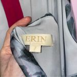 Erin Maxi Dress Women Size 8 Halter Sheer Overlay Abstract Print Preppy Sundress Blue Photo 7