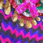 Vintage 1980’s bright Sequin Shimmer Long sleeve Jacket Blazer Cardigan sweater Pink Size M Photo 6