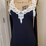 Kate & Mallory  Black Off Shoulder Top w/ Crochet Size S Photo 1