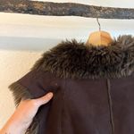 Old Navy Cream Textured Boucle Single Button Pockets Long Jacket Size Large Brown Photo 4