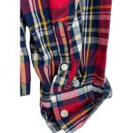 Aeropostale  Royal Stewart Plaid Long Sleeve Collared Button Up 100% Cotton Top S Photo 2