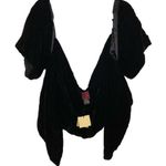 Sara Sturgeon silk blend velvet shawl NWT size 1 Black Photo 0