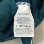 Nike Therma Fleece Women Medium Teal Blue Pocket Crewneck Sweatshirt Color block Photo 3