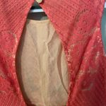 Free People  lined crochet open back sleeveless mini dress in coral Photo 12