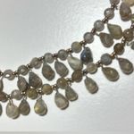 Coldwater Creek Vintage Necklace Gray Clusters of Glass Briolettes Photo 1