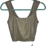 Aerie Smoothez By Gold Metallic Cropped Tank. Size M Photo 0