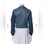 Sandro Paris Biker Jacket Goat Leather Crop Lined Multi Zip EU Sz 1 (US Sz 4) Photo 2