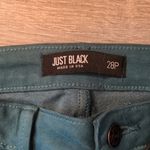 Just Black  Turquoise Ankle Skinny Jeans Size 28P Photo 1