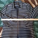 The Limited  Womens Blazer Striped Short Zip Front Office Career Size XL Photo 7