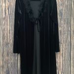 My Michelle 90s Vintage Black Velvet Fur Robe Photo 0