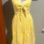 Fancyinn  Yellow Tie-Front and Sleeveless Button-Down Dress (M) Photo 0
